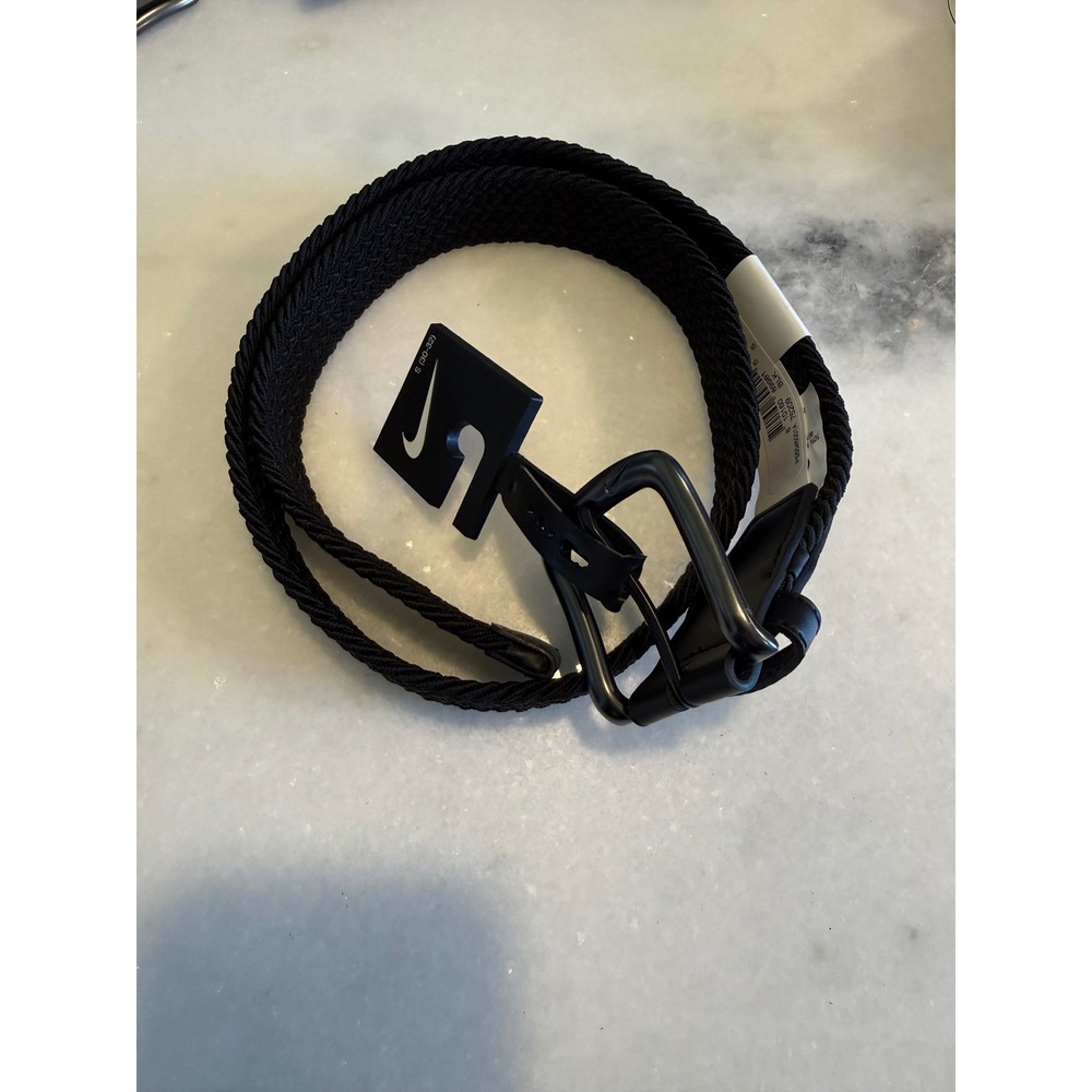 Nike G-Flex Woven Stretch Belt Mens S 30-32 Black Braided PS5045001A